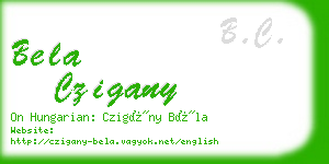 bela czigany business card